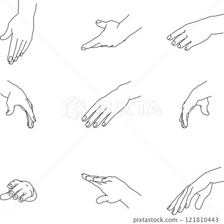 Left hand 3 seen from various angles 121810443