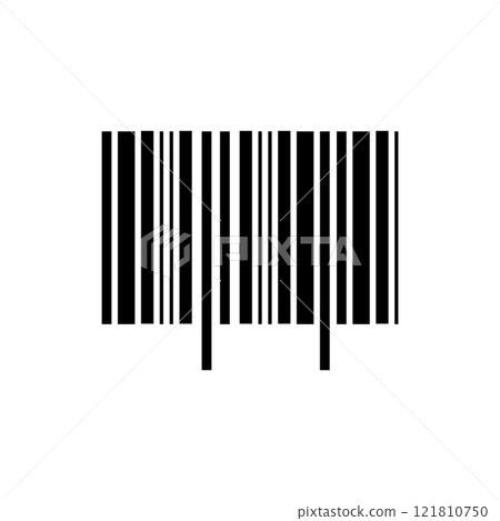 Barcode icon logo design template isolated illustration 121810750