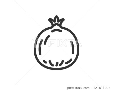 石榴圖示插圖（畫線） 121811098