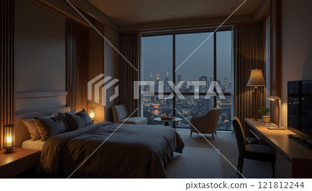 A room in a city hotel 121812244