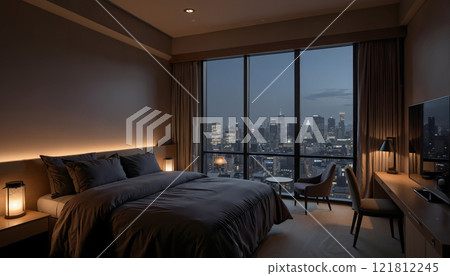 A room in a city hotel 121812245