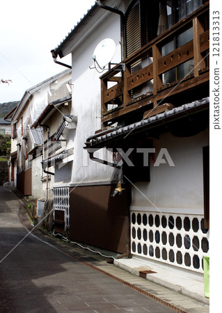 松合,熊本縣宇城市,古老的城鎮景觀,倉庫白牆 松合,熊本縣宇城市,古老的城鎮景觀,倉庫白牆 121813313