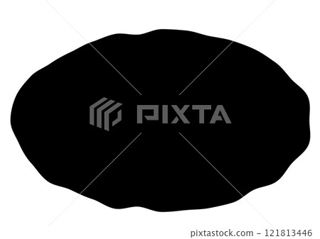 Black distorted oval frame 121813446