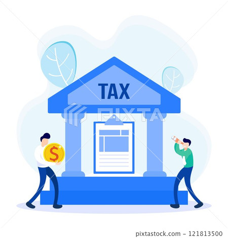 Illustration vector graphic cartoon character of tax Illustration vector graphic cartoon character of tax 121813500