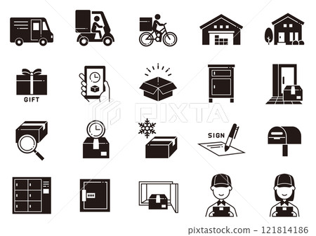 Delivery and logistics icons 02 Delivery and logistics icons 121814186