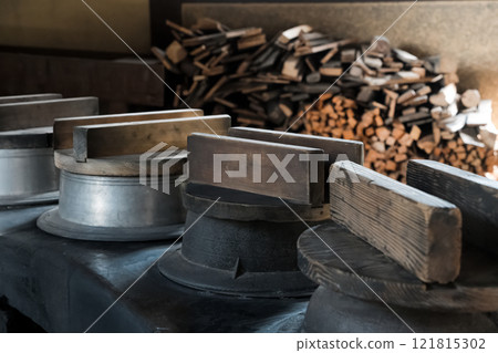 Furnace of an old private house 121815302