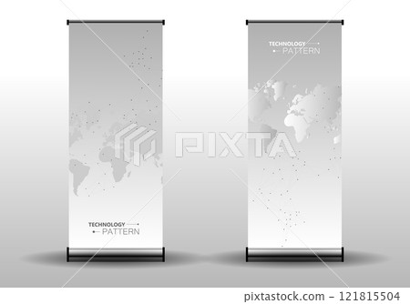 Minimalistic horizontal polygonal background 121815504