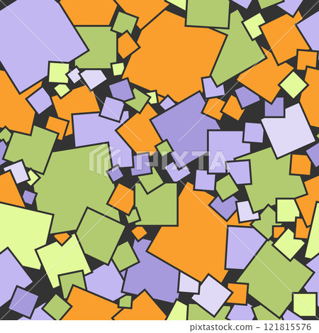Seamless geometric background of colored squares. Wallpaper design template, screensavers, decorations and creative design 121815576