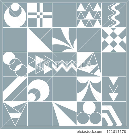Geometric pattern in a minimalist style. An idea for decorative design, interior design, mosaics and creative inspiration Geometric pattern in a minimalist style. An idea for decorative design, interior design, mosaics and creative inspiration 121815578