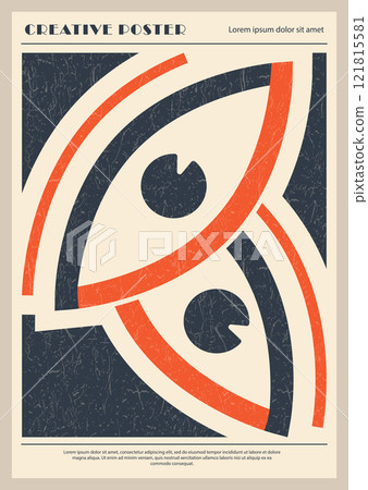 The poster. A conceptual idea for interior design, a postage stamp or a cover. A template for abstract creativity. The deep meaning of art The poster. A conceptual idea for interior design, a postage stamp or a cover. A template for abstract creativity. The deep meaning of art 121815581