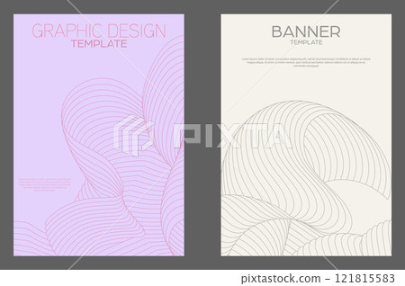 A pattern of wavy lines. Abstract background. Interior design, wallpaper, textures, textiles. The possibility of packaging, banners and creative design ideas A pattern of wavy lines. Abstract background. Interior design, wallpaper, textures, textiles. The possibility of packaging, banners and creative design ideas 121815583