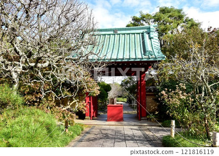 Kamakura City: Kosokuji Temple grounds and temple gate Kamakura City: Kosokuji Temple grounds and temple gate 121816119