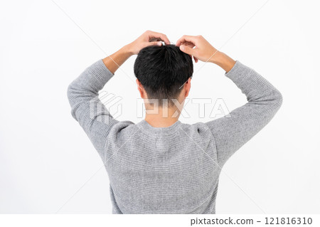 Men's Beauty Hair Care Back View Men's Beauty Hair Care Back View 121816310