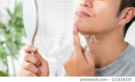 Men's beauty, skin care, mirror Men's beauty, skin care, mirror 121816335