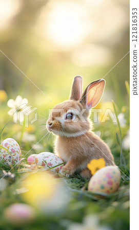 Cute Easter Bunny AI Image 121816353
