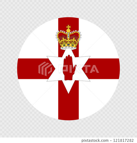Northern Ireland circle flag. Vector illustration. 121817282