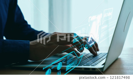 Human interact with AI artificial intelligence virtual assistant UUID Human interact with AI artificial intelligence virtual assistant UUID 121817498