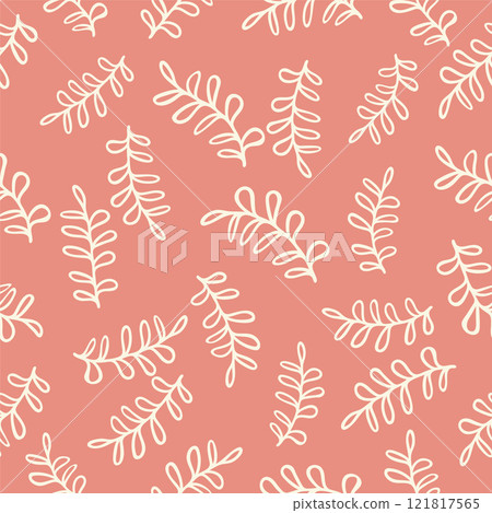 Vintage Decorative seamless pattern in classic style with small flowers, ditsy. Light silhouettes of flowers, two-color ornament shabby chic. Vintage Decorative seamless pattern in classic style with small flowers, ditsy. Light silhouettes of flowers, two-color ornament shabby chic. 121817565