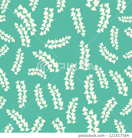 Vintage Decorative seamless pattern in classic style with small flowers, ditsy. Light silhouettes of flowers, two-color ornament shabby chic. 121817584