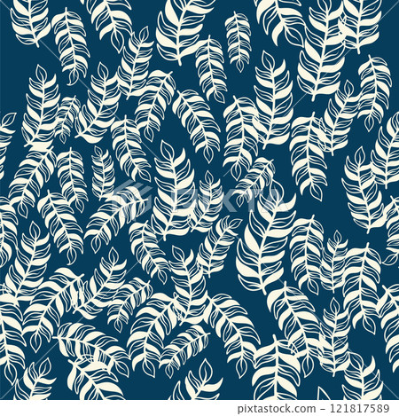 Vintage Decorative seamless pattern in classic style with small flowers, ditsy. Light silhouettes of flowers, two-color ornament shabby chic. Vintage Decorative seamless pattern in classic style with small flowers, ditsy. Light silhouettes of flowers, two-color ornament shabby chic. 121817589