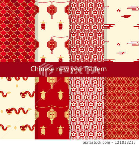 Chinese seamless pattern collection. ornamental background, traditional asian design, vector illustrations. Chinese seamless pattern collection. ornamental background, traditional asian design, vector illustrations. 121818215
