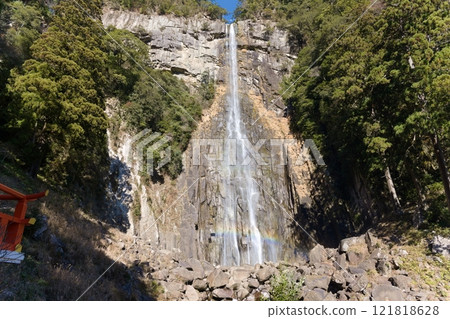Nachi Falls and rainbow at Hiryu Shrine Nachi Falls and rainbow at Hiryu Shrine 121818628