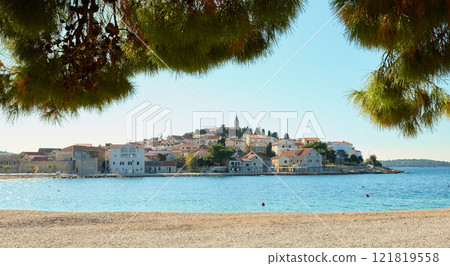 Panorama of Primosten town in Croatia Panorama of Primosten town in Croatia 121819558