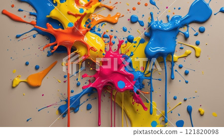 Vibrant Abstract Artistic Splash Background Design 121820098