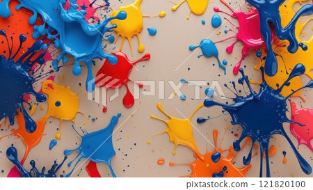 Colorful Abstract Energetic Paint Splash Background 121820100