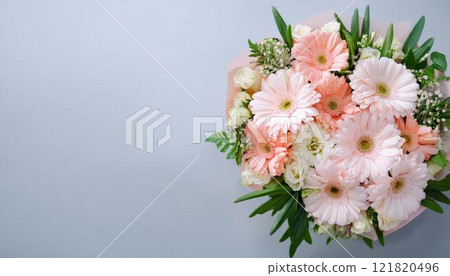 白色背景與美麗花束背景素材6 121820496