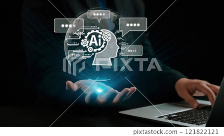 Human interact with AI artificial intelligence brain process generative AI UUID Human interact with AI artificial intelligence brain process generative AI UUID 121822121