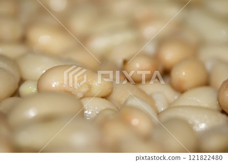 Close up of cannellini baked beans Abstract Background Close up of cannellini baked beans Abstract Background 121822480