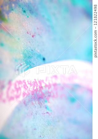 Vibrant Watercolor and Crayon Paint Background Multicoloured Close Up Creative and Arttistic 121822498