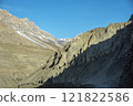 Beautiful view of Spiti valley arid landscape enroute Kaza, Himachal Pradesh, India. 121822586
