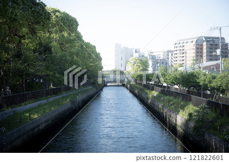 Canal in Koto Ward, Tokyo, Sendai Horikawa Park, Onagi River 121822601