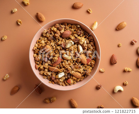 Granola nuts and seeds breakfast 121822715