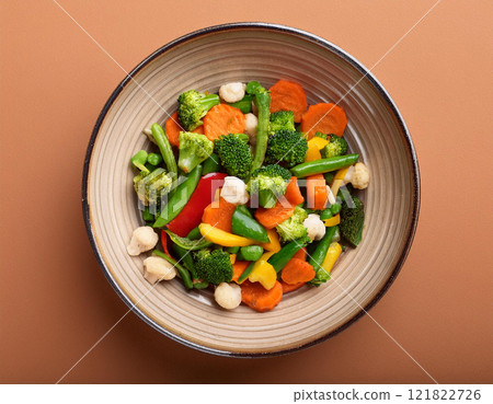Colorful mixed vegetables studio shot 121822726