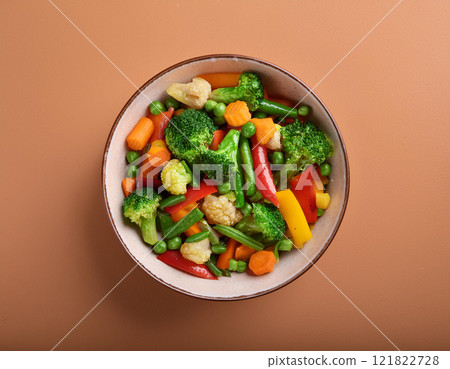 Colorful mixed vegetables studio shot 121822728
