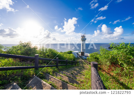 Hirakubozaki Lighthouse on Ishigaki Island, Okinawa, Japan 121822793