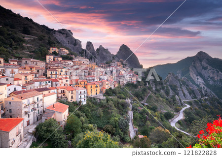 Castelmezzano, Italy in the Basilicata Region Castelmezzano, Italy in the Basilicata Region 121822828