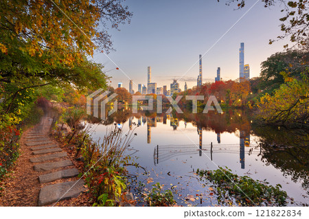 Central Park in New York City During Autumn 121822834