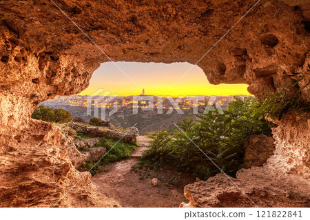 Matera, Italy from an Ancient Cave 121822841