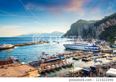 Capri, Italy Overlooking the Port 121822846