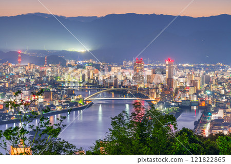 Kochi, Shikoku, Japan Skyline at Dusk 121822865