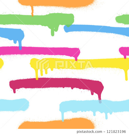 Graffiti spray paint seamless pattern. Vector illustration. 121823196
