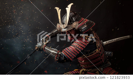 揮舞著劍的武士 121823933