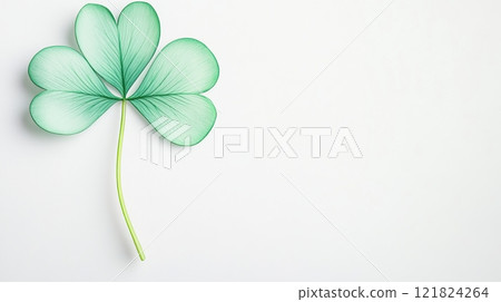 A stylish minimalist shamrock embodies Irish culture and St. Patrick Day with modern simplicity and soft green shades A stylish minimalist shamrock embodies Irish culture and St. Patrick Day with modern simplicity and soft green shades 121824264
