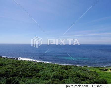 The Sea of Japan as seen from Tsunoshima Lighthouse (Shimonoseki City, Yamaguchi Prefecture) The Sea of Japan as seen from Tsunoshima Lighthouse (Shimonoseki City, Yamaguchi Prefecture) 121824389