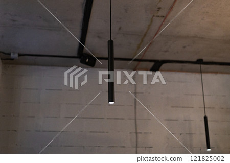 black loft-style ceiling lights with exposed wiring 121825002
