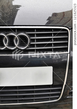 Audi logo, luxury car in Istanbul city, February 19 2011 Istanbul Pendik Turkey used car market Audi logo, luxury car in Istanbul city, February 19 2011 Istanbul Pendik Turkey used car market 121825323